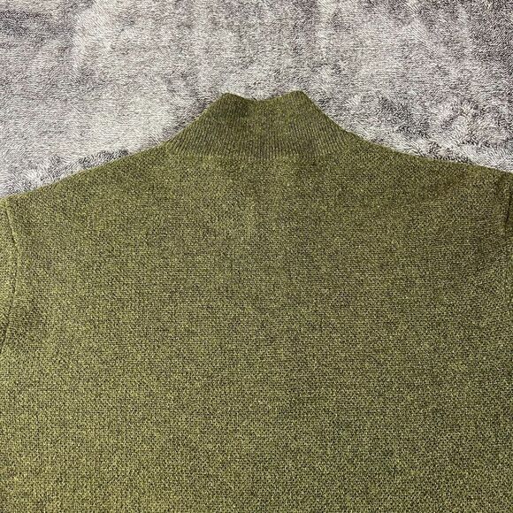 SOLD Ralph Lauren Purple Label Slim-Fit Suede-Trimmed Cashmere 1/2 Zip Sweater L - Picture 12 of 12